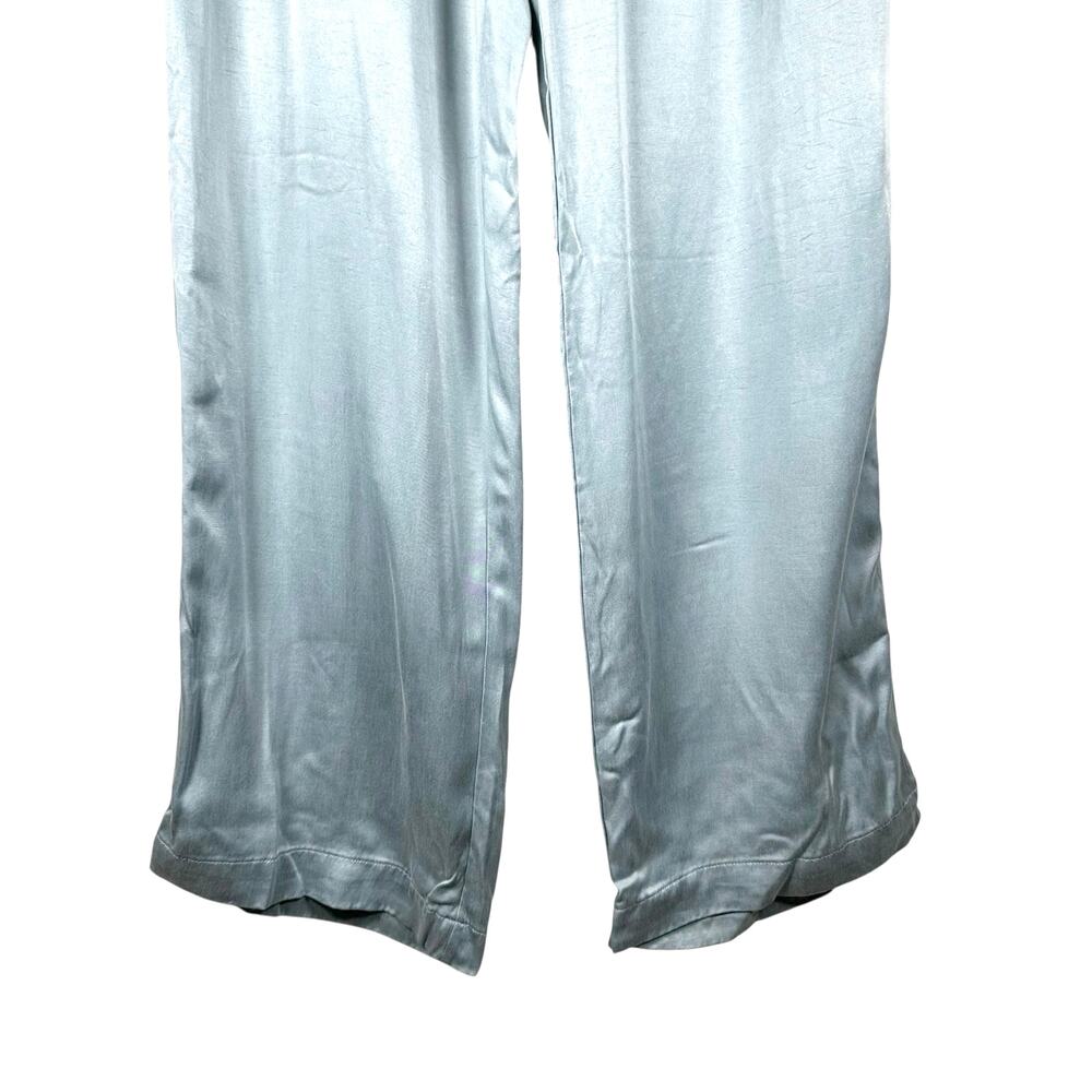 Haven Well Within Satin Wide Leg Pull On Pants Light Blue Small Lounge Silky - Picture 4 of 8